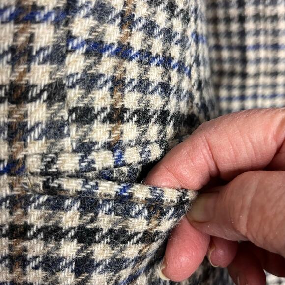 J. Crew Houndstooth Blazer Moon England Luxury Wool Suede Elbow Patches Preppy - Picture 5 of 8